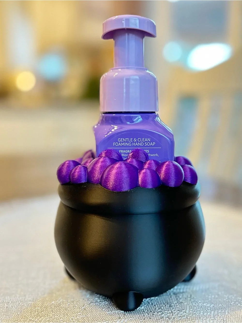 Halloween Bubbling Cauldron Soap Holder for Bath & Body Works Soap Bottles
